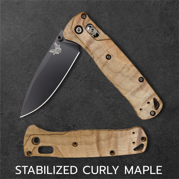 Benchmade Bugout Scales - Stabilized Wood Scales for the Benchmade 535