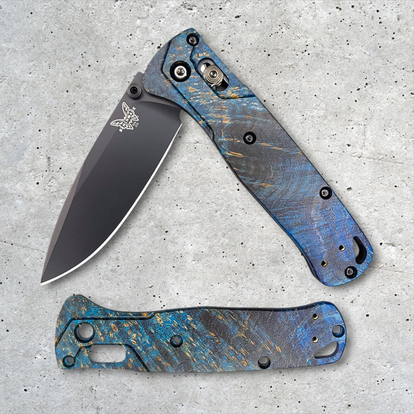 Benchmade Bugout Scales - Stabilized Wood Scales for the Benchmade 535
