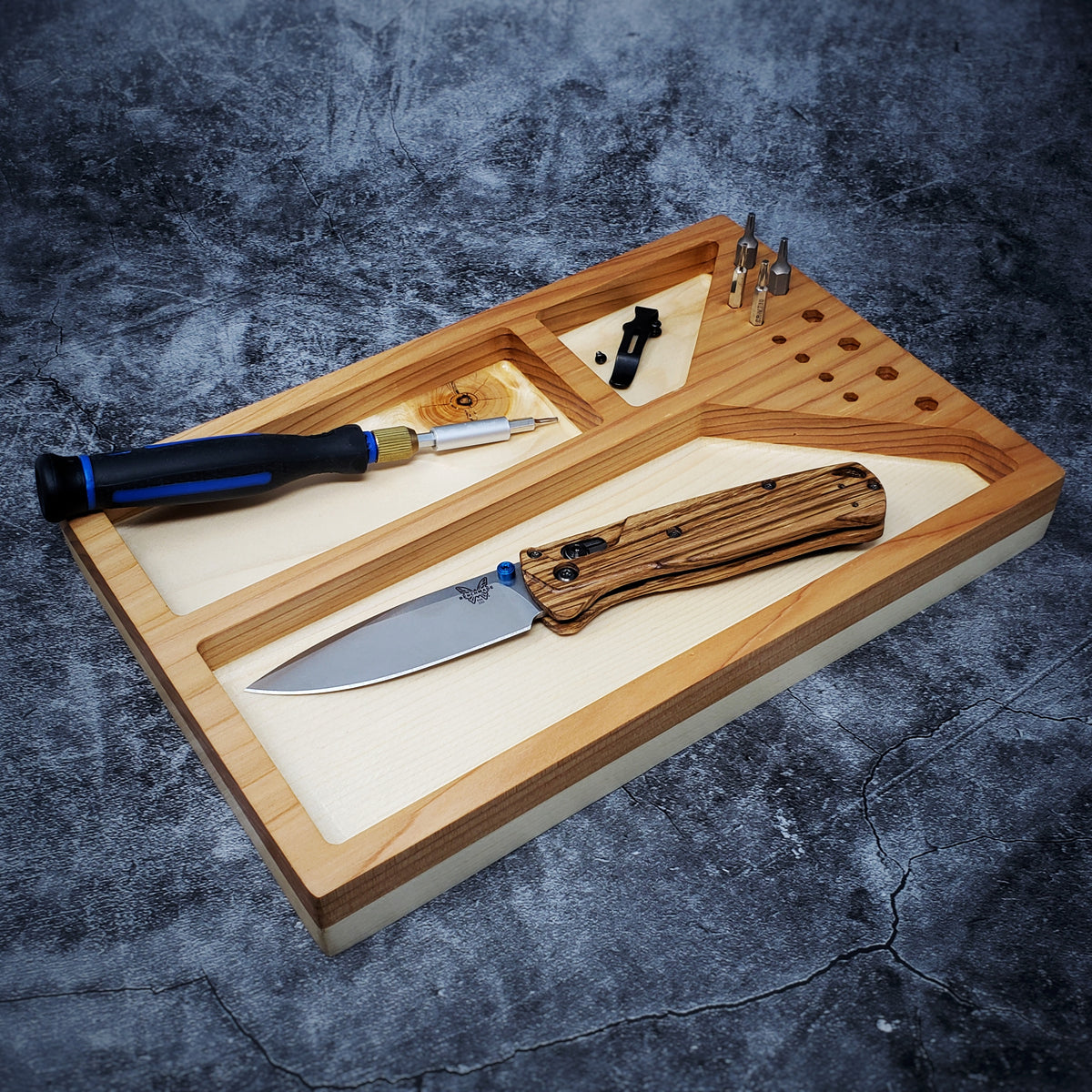 Wood EDC Dump Tray / Wooden Maintenance Tray MakeTechCreate