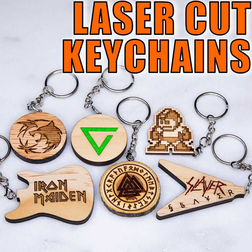 Laser Cut Keychain Projects / CO2 Laser Cutter Key Holders