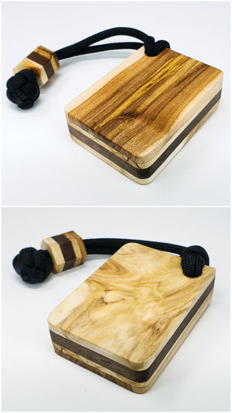 Wood EDC Worry Stone with Paracord and Bead / Everyday Carry Soapbar