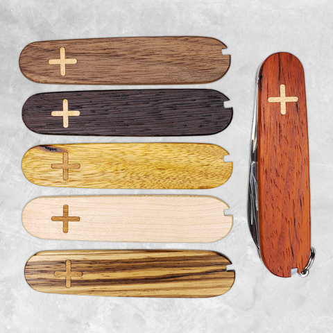 Wood Victorinox "PLUS" Scales - 91mm Victorinox Swiss Army Knife Replacement Handles (SAK)