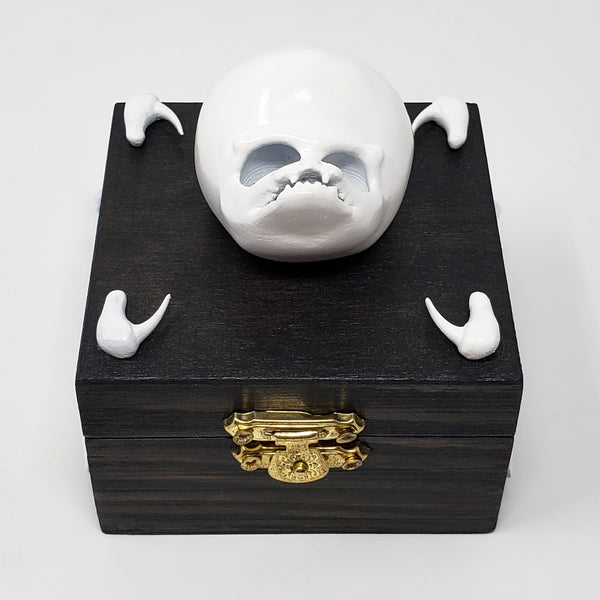Alien Skull Wooden Storage Box