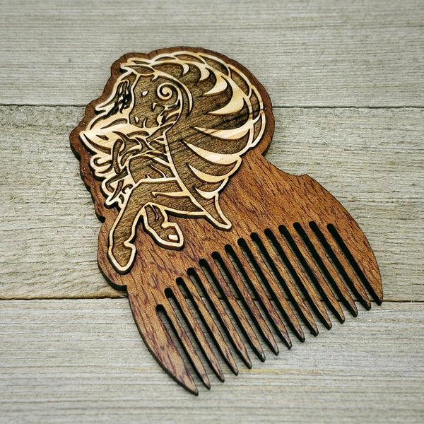 Horse Hair Pick / Wooden Hair Comb