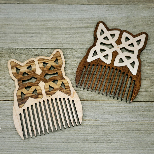 Celtic knot Beard Pick / Wolf Beard Comb
