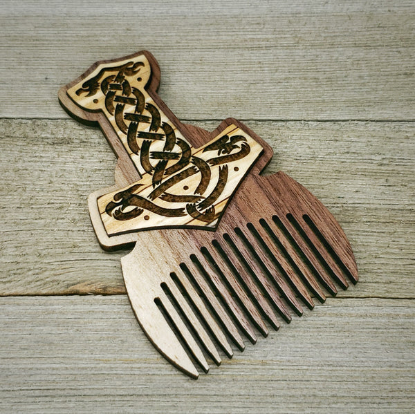Thor's Hammer (MJÖLNIR) Beard Pick / Viking Beard Comb
