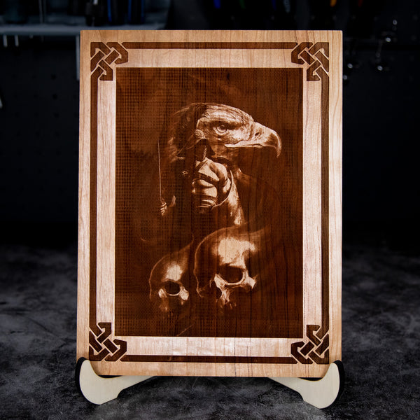 Gladiator Eagle Skull Wooden Plaque Artwork