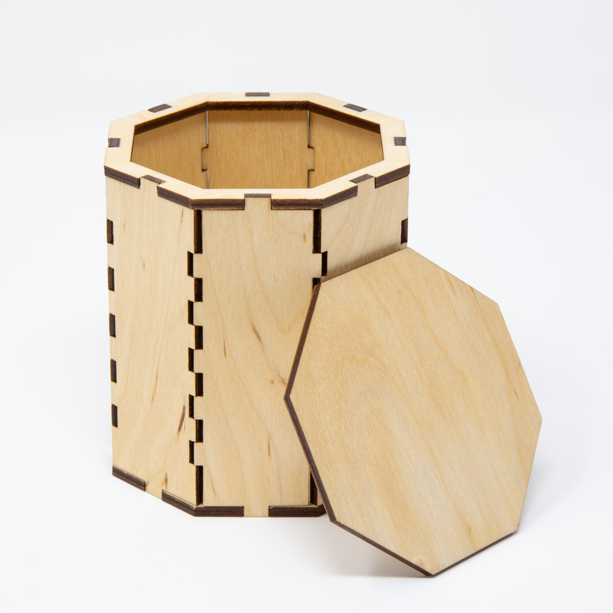 Snap Lid Trinket Wood Box / Octagon Gift Box with Mandala Lid Design ...